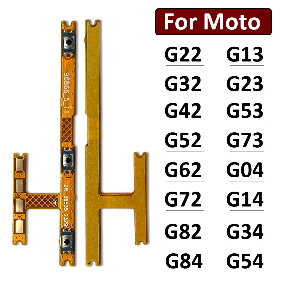 New Power On Off Volume Key Button Flex Cable For Motorola Moto G22 G32 G52 G62 G72 G82 G13 G23 G53 G73 G04 G14 G34 G54 G84 G42 Motorola phone repair parts