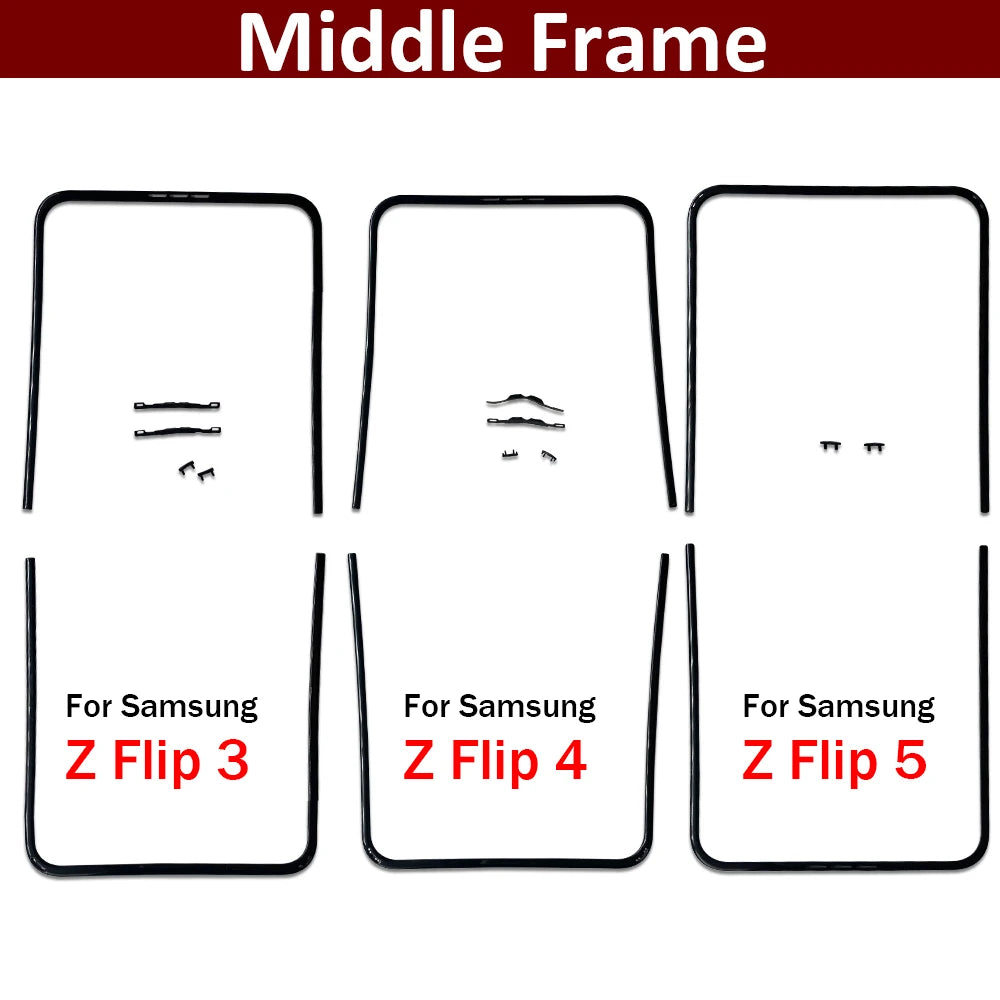 Front Screen Stand Middle Bezel Frame LCD Display Bracket Plastic Hoder For Samsung Z Flip 3 4 5 F731 F721 F711 Samsung phone repair parts