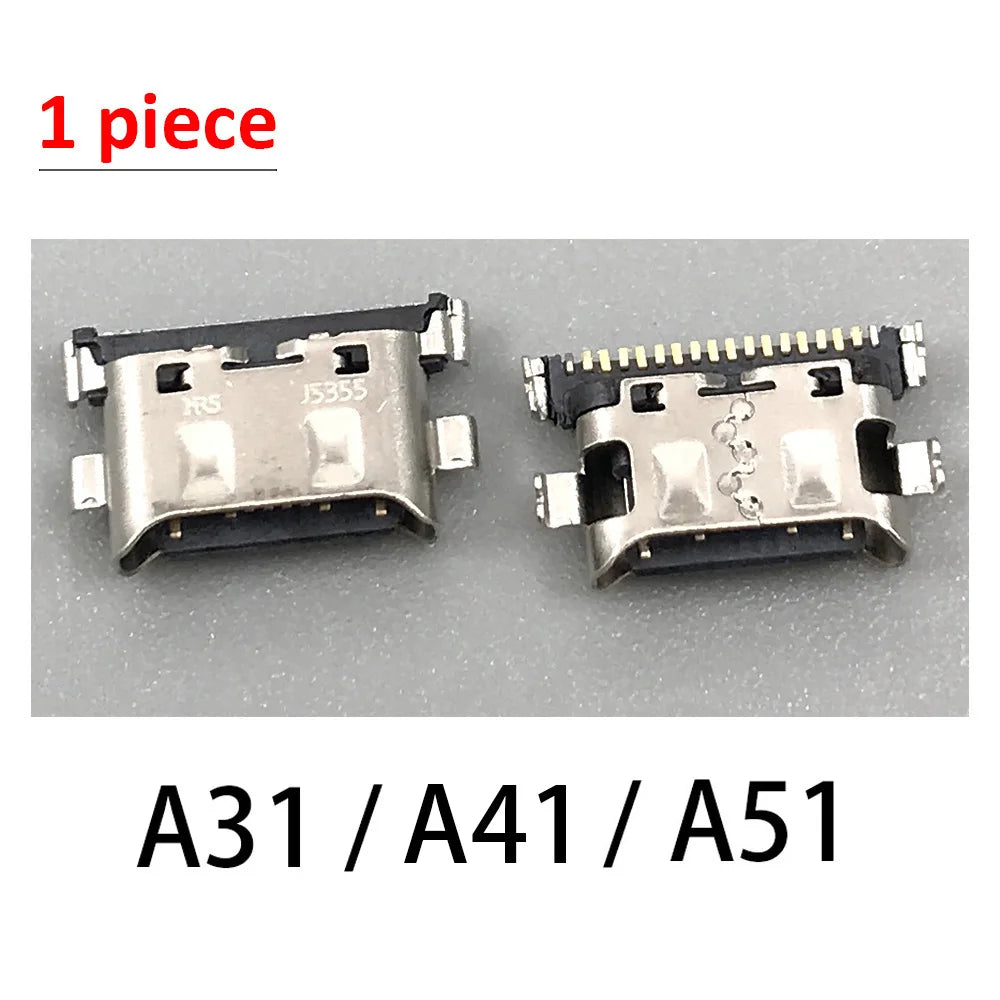 100Pcs Charger USB Charging Port Dock Connector For Samsung A20 A30 A50 A70 A51 A21s A01 A30s A20s A50s A11 A21 A31 A52 A02s A32 Samsung phone repair parts