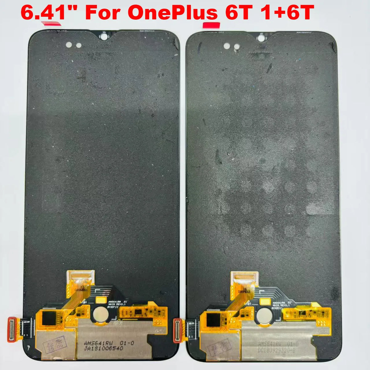 Original AMOLED 6.41" For OnePlus 6T 1+6T LCD Display Touch Screen Digitizer Assembly Replacement For OnePlus 6t 1+6t +Frame  OnePlus phone repair parts