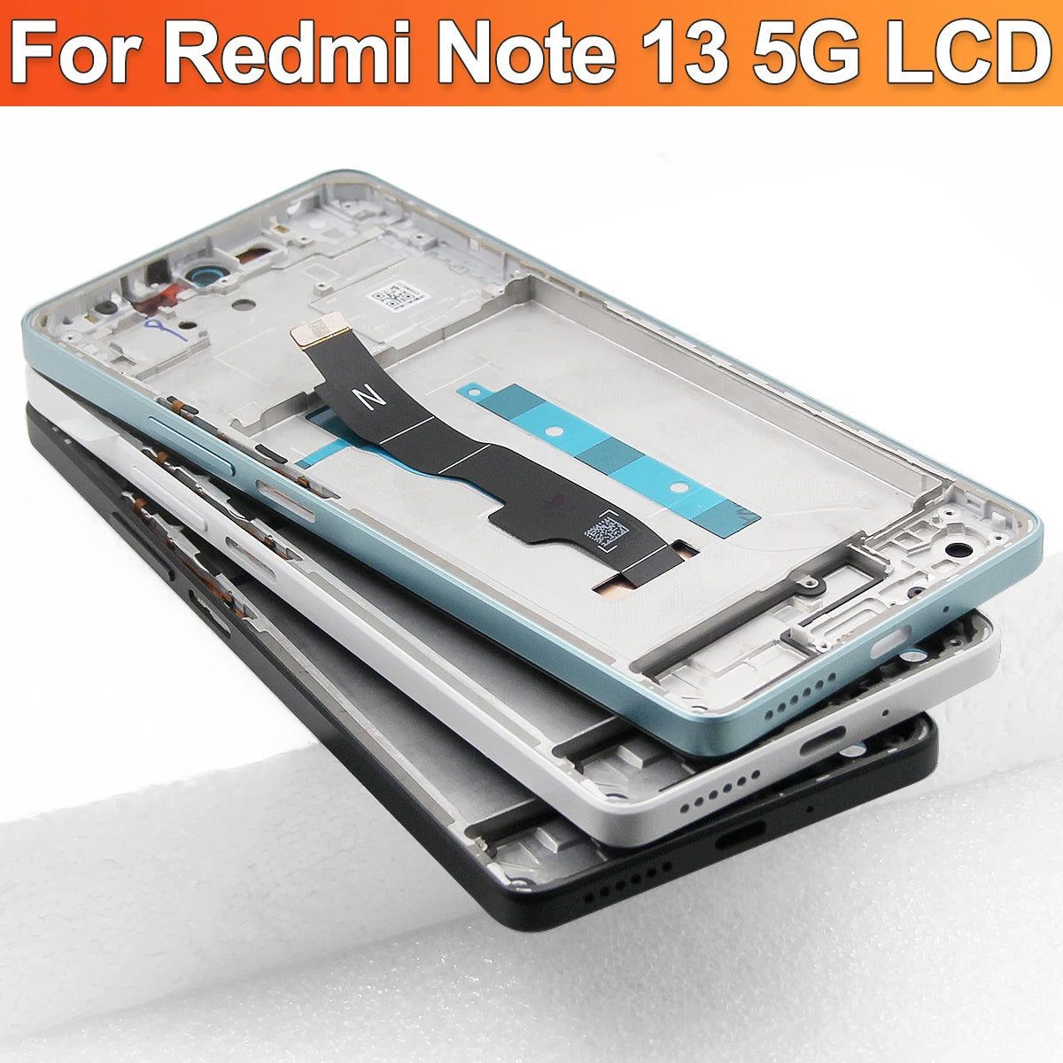 Screen Assembly for Redmi Note 13 2312DRAABG Lcd Display Touch Screen for Redmi Note 13 5G Screen with Frame Replacement Parts Xiaomi phone repair parts