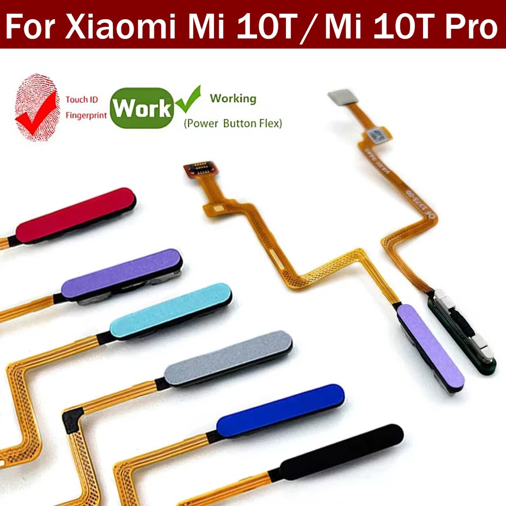 New For Xiaomi Mi 10T Mi10T Pro M2007J3SY Fingerprint Sensor Home Return Key Menu Button Flex Ribbon Cable  Xiaomi  Xiao mi phone repair parts