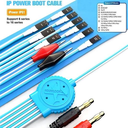 2025 YOUKILOON NEW IP Power Boot Cable support 6G-16 models /Mobile repair cables/mobile powercbale/Power cables/repair tools Professional Repair Tools