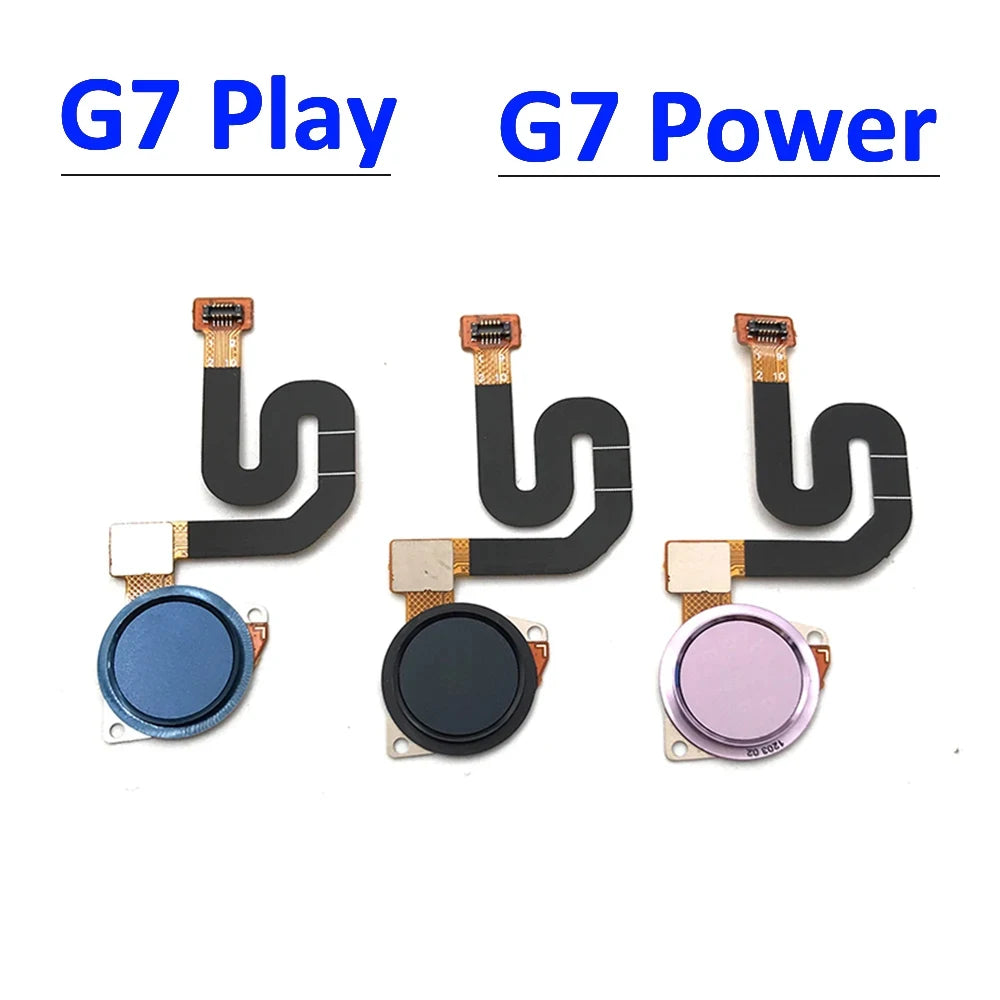 10Pcs, New For Motorola Moto G7 Power Play Plus Home Button FingerPrint Touch ID Sensor Flex Cable Ribbon Replacement Parts Motorola phone repair parts