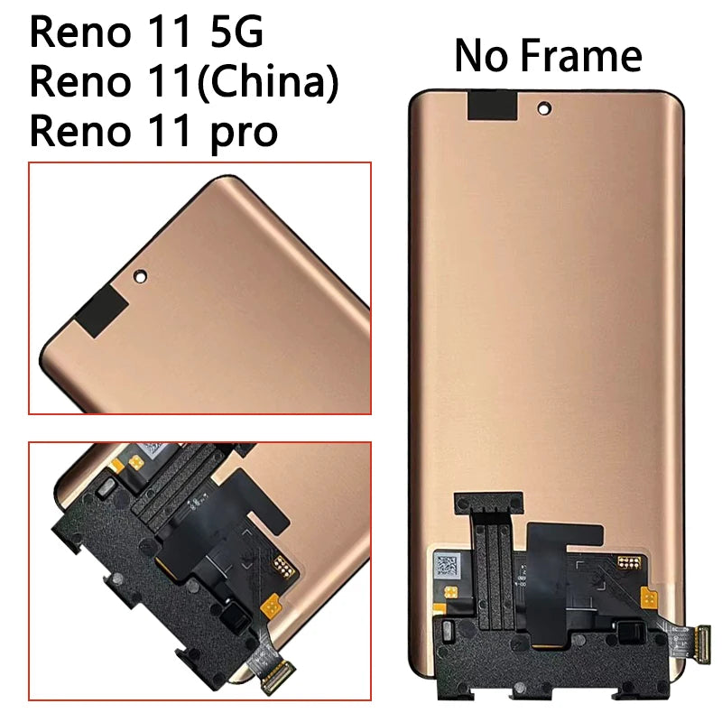 6.7"AMOLED For Oppo Reno11 CPH2599 LCD Reno 11 (China) PJH110 Display+Touch Screen Digitizer For Reno 11 Pro CPH2607  Oppo phone repair parts
