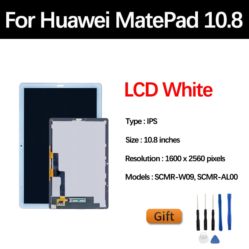 10.8" OEM For Huawei MatePad 10.8 SCMR-W09 SCMR-AL00 LCD Display Touch Sensor Glass Screen Digitizer Assembly Replacement Tablet repair parts