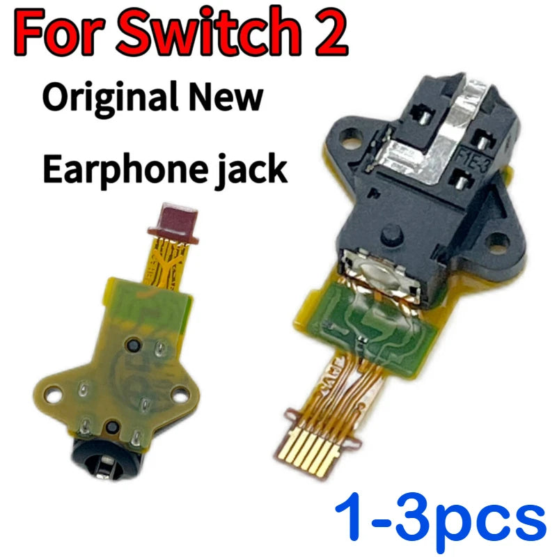1-3pcs Original New Earphone Connector Jack Plug Port for Nintendo Switch 2 Headset Connect Port Socket for NS2 Game Accessories  Game console repair parts