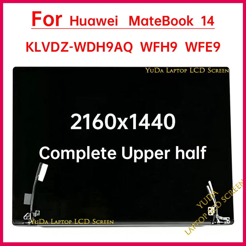 14" Laptop LCD Touch Screen For Huawei MateBook 14 KLVDZ-WDH9AQ WFH9 WFE9 Display Full Assembly Replacement Complete Upper half HUAWEI laptop repair parts