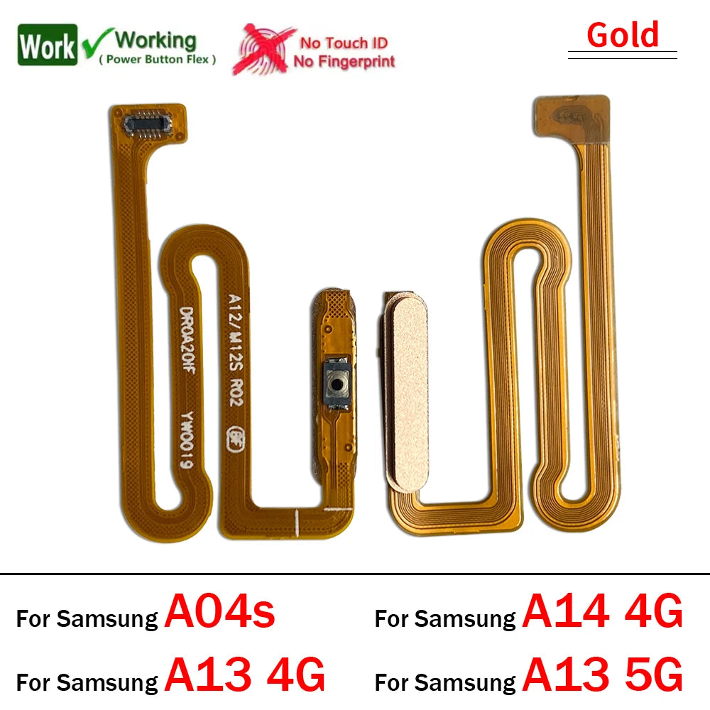 New Fingerprint Sensor Home Return Key Menu Button Flex Cable For Samsung A04s A13 A14 A24 A34 A54 4G 5G Samsung phone repair parts