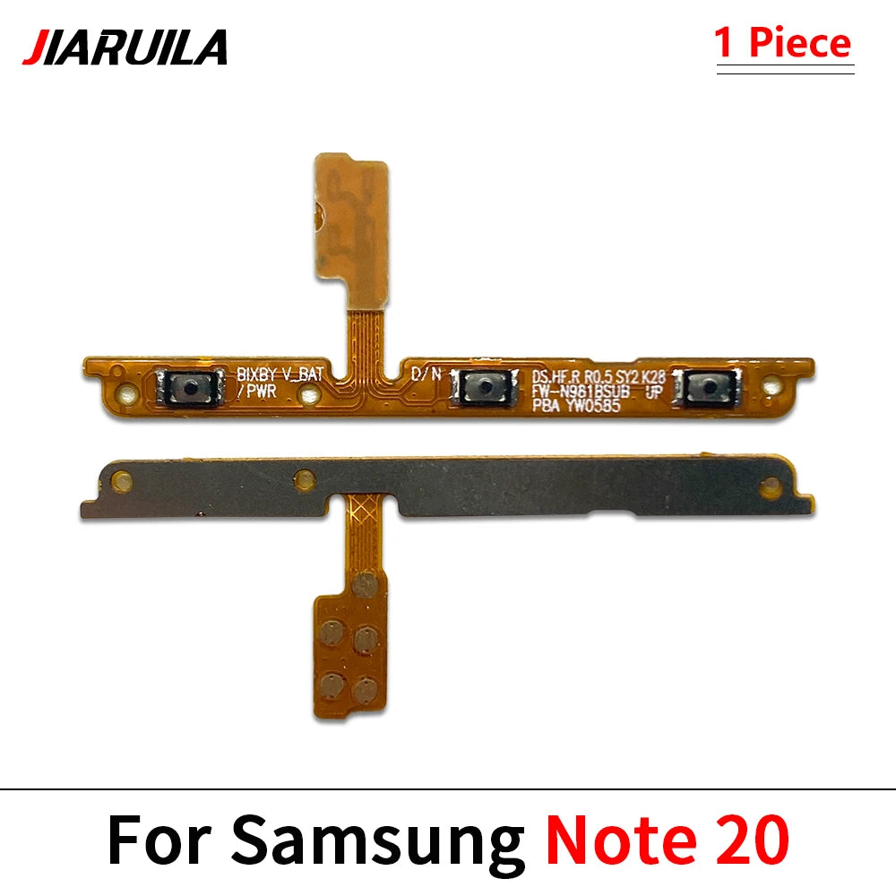 10Pcs, Volume Button Power Switch On Off Button Flex Cable For Samsung Note 10 Plus Lite Note 20 Ultra S20 S21 S23 Fe Samsung phone repair parts