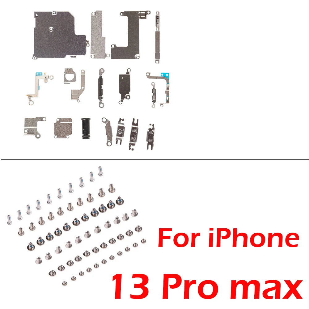 1set Full Set Metal + Screw for iPhone 13 Pro Max 14 Plus 11 12 Inner Bracket Accessories Shield Plate Parts iPhone phone repair parts