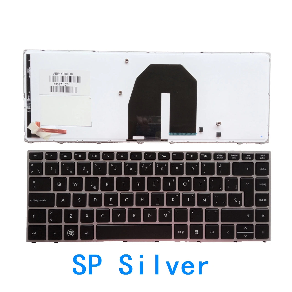 New US Spanish Latin Language  Backlit Keyboard For HP Probook 5330 5330M Notebook PC Replacement Keyboard  HP laptop repair parts