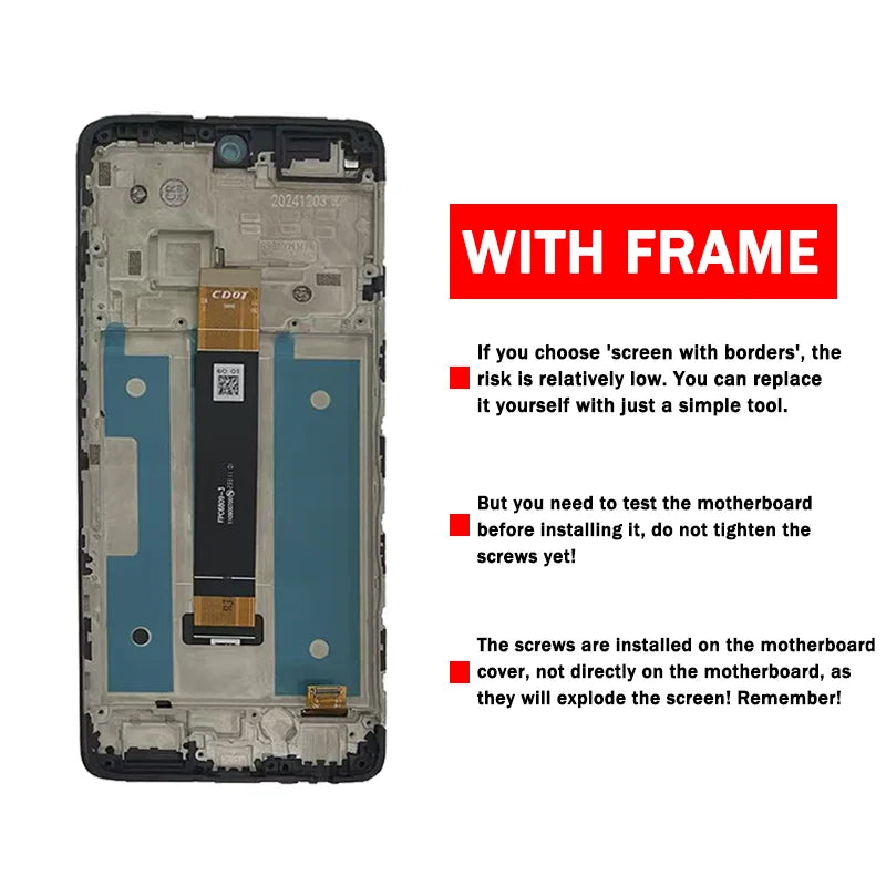 6.8“Tested For TCL 60 NxtPaper 4G T626K LCD Display Touch Screen Digitizer Assembly For TCL 60NxtPaper 4G T626K1 Display TCL phone repair parts
