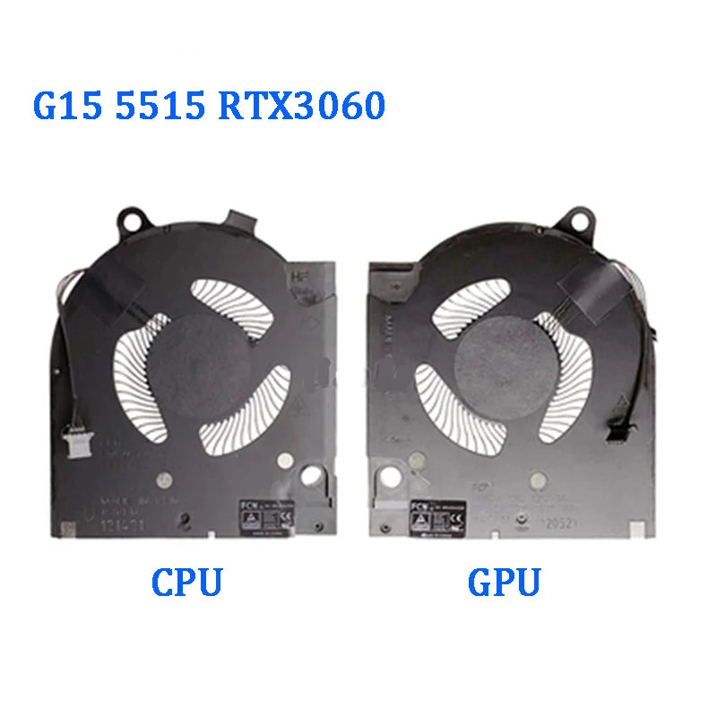 NEW ORIGINAL Laptop CPU GPU Cooling Fan For DELL G15 5510 5511 5515 2021 RTX3050 RTX3060 RTX3070 CN-0203MH  Dell laptop repair parts