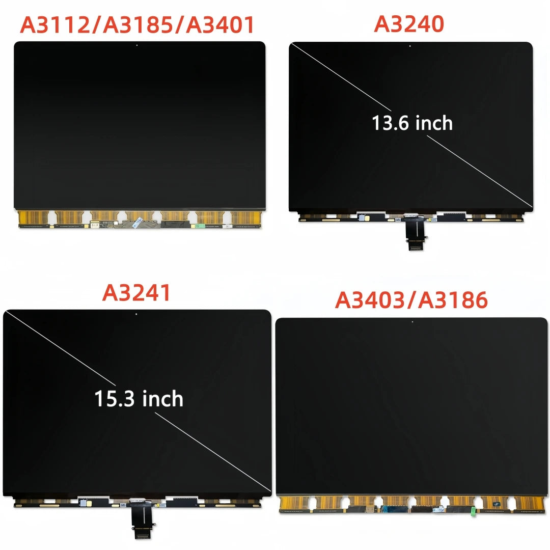 A3112/A3185/A3401 A3403/A3186 A3240 A3241 LCD Screen Display For MacBook Air Pro Max M4 13' 14' 16' LCD Panel 2024 2025 Year Macbook repair parts