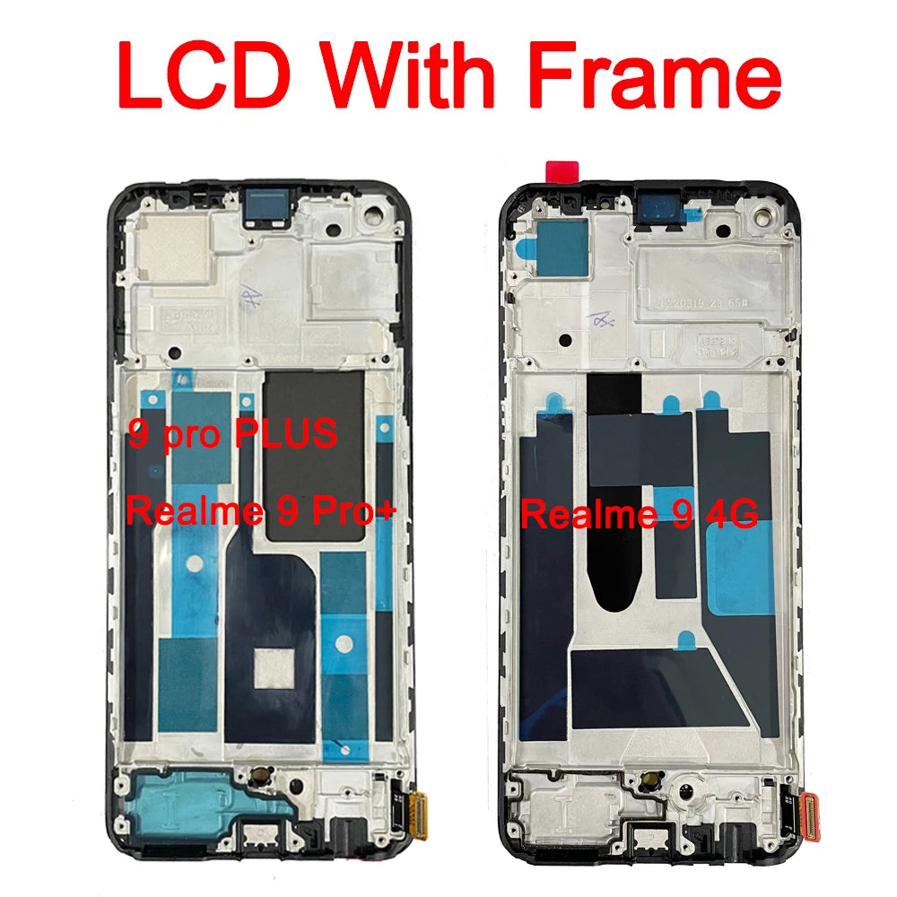 6.4' New For Oppo Realme9 4G RMX3521 LCD Display Touch Panel Digitizer For Realme 9 Pro+ 9Pro Plus RRMX3392 With Fingerprint  Oppo phone repair parts