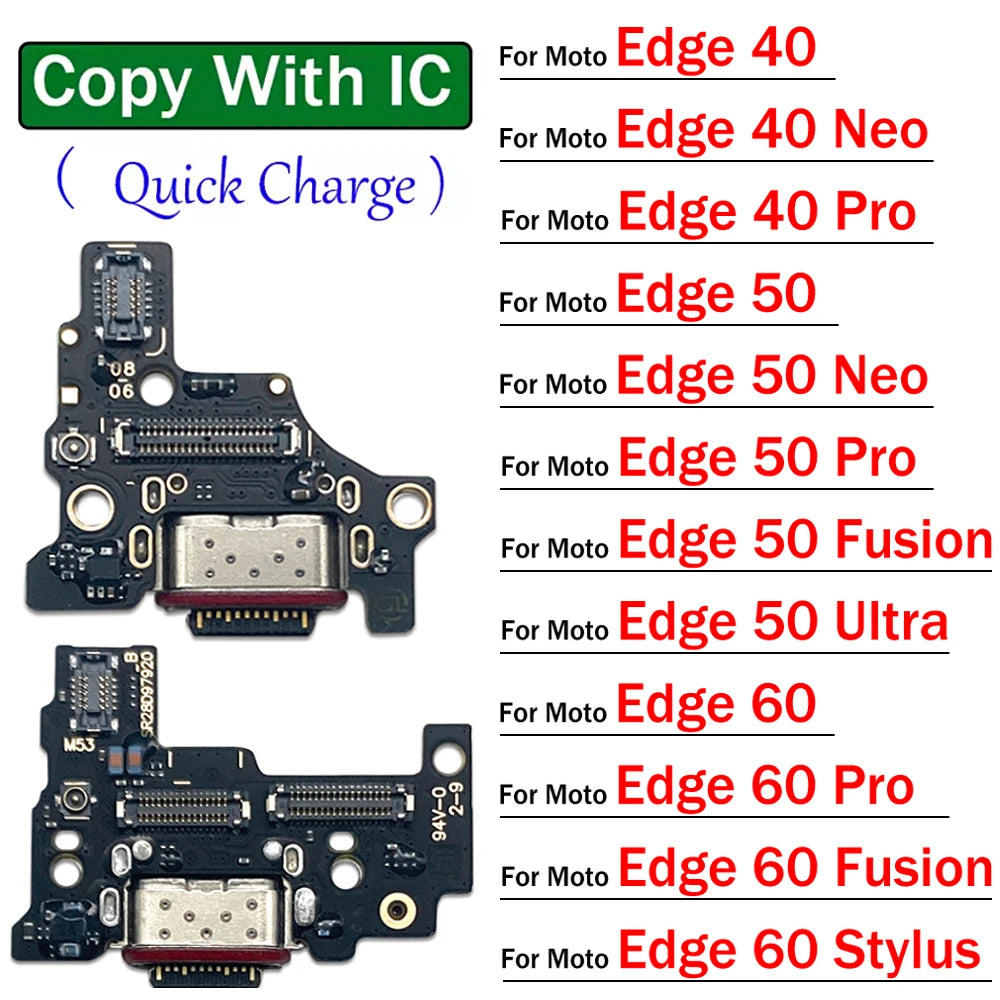 Dock Connector USB Charger Charging Port Micro Board Flex Cable For Motorola Moto Edge 40 50 60 Neo Pro Fusion Ultra Stylus Motorola phone repair parts