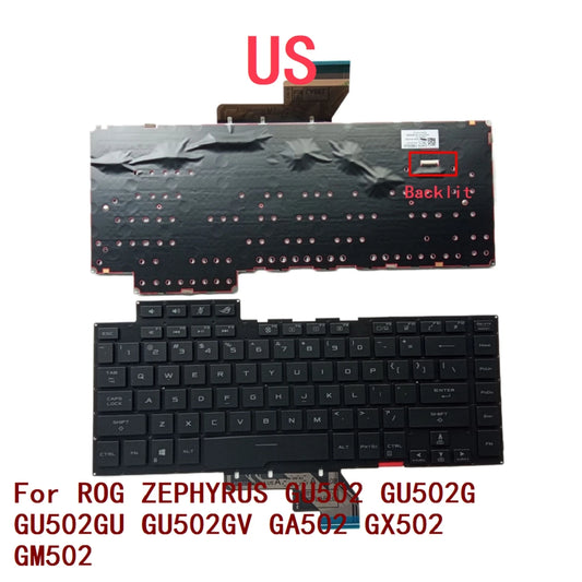 New US Laptop RGB Keyboard For ASUS ROG ZEPHYRUS GU502 GU502G GU502GU GU502GV GA502 GX502 GM502 Notebook PC Replacement ASUS laptop repair parts