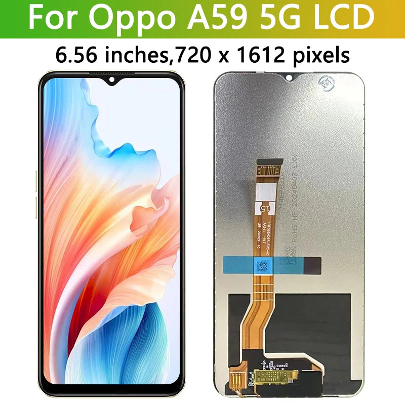 A59 Display Screen Replacement For Oppo A59 5G CPH2617 LCD Display Touch Panel Screen Digitizer Assembly With Frame Oppo phone repair parts Realme phone repair parts