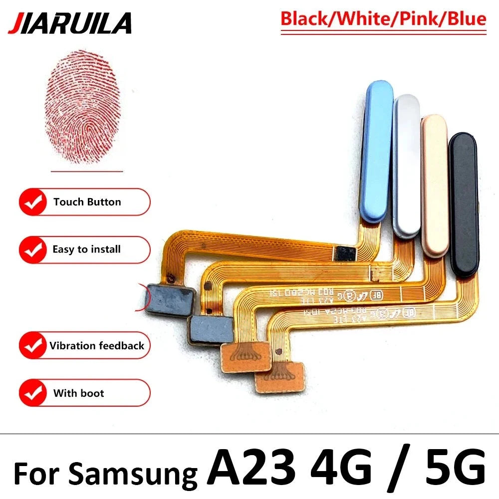 For Samsung A23 4G 5G A235F A236 A236B Home Button Fingerprint Sensor Flex With Power Key Button Flex Cable Samsung phone repair parts