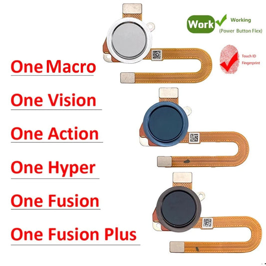 For Motorola Moto One Vision Action Hyper Macro Fusion Plus Fingerprint Sensor Home Return Key Menu Button Flex Cable Motorola phone repair parts