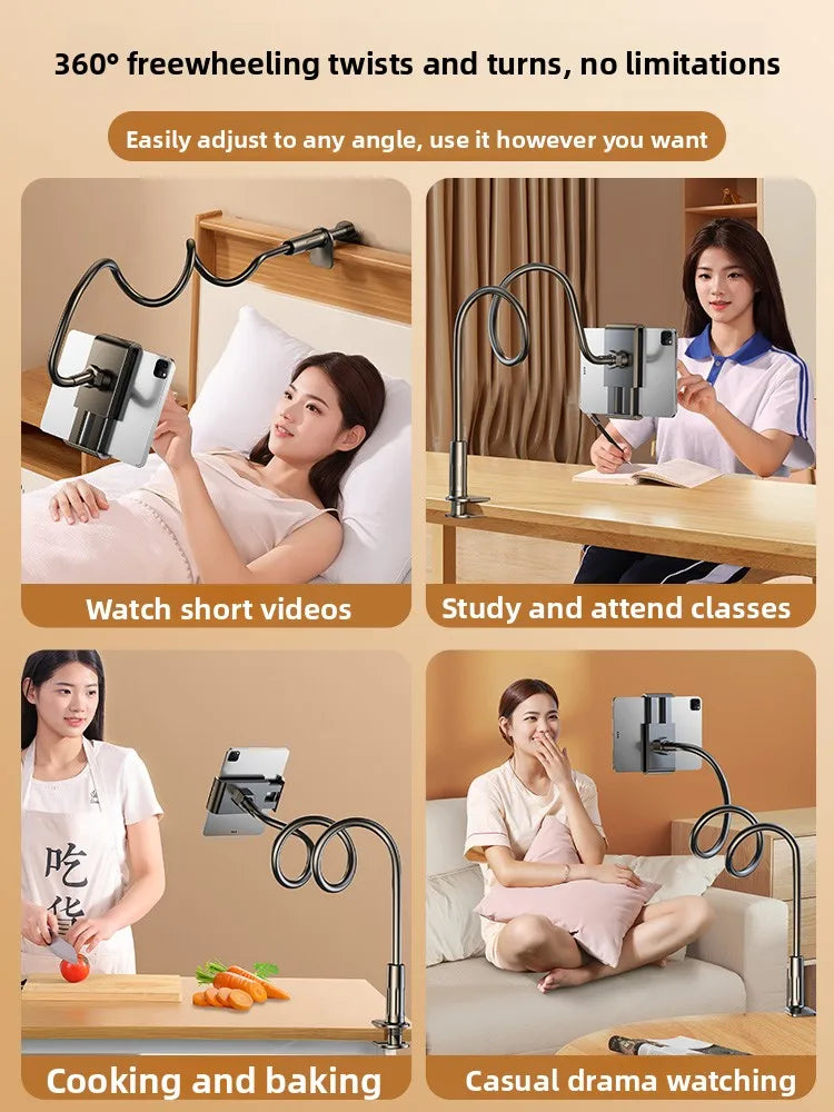 360 Clip Mobile Phone Tablet PC Holder Stand Portable Flexible Lazy Bed Desktop Bracket Desk Mount Stand Base Laptop Accessories