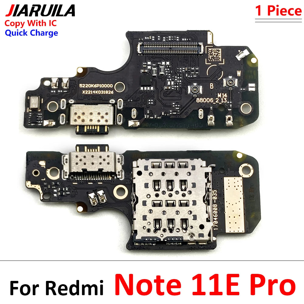 10Pcs, Dock Connector Micro USB Charger Charging Port Flex Cable Micro Board For Xiaomi Redmi Note 11 11E 12 13 Pro Plus 4G 5G  Xiaomi  Xiao mi phone repair parts