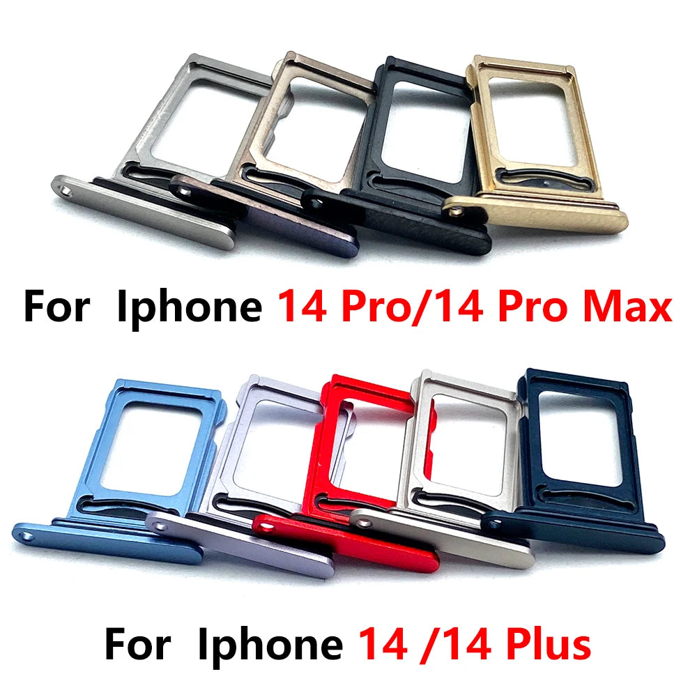 New For iPhone 14 Pro 14Pro Max 14 Plus Dual SIM Card Tray Slot Holder Adapter Accessories iPhone phone repair parts