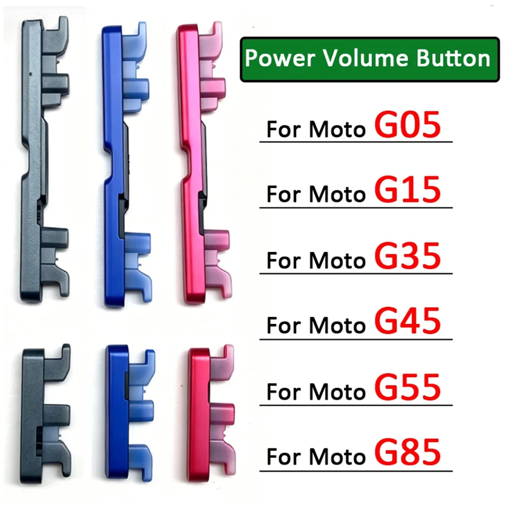 New Power Switch On Off Button Volume Key Button Flex Cable For Motorola Moto G05 G15 G35 G45 G55 G85 Motorola phone repair parts