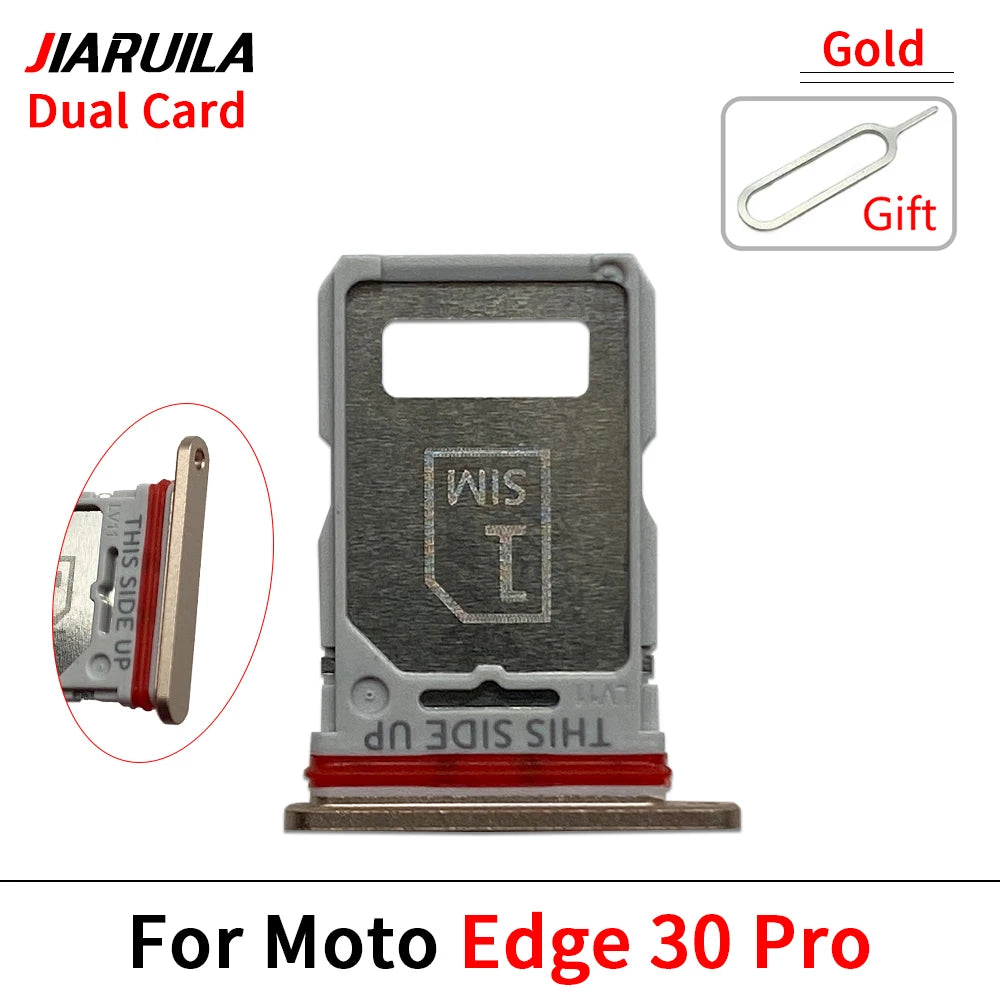 10Pcs, Micro Nano SIM Card Holder Tray Slot Holder Adapter Socket For Motorola Moto Edge 20 30 40 50 Pro Neo Fusion Lite Ultra Motorola phone repair parts