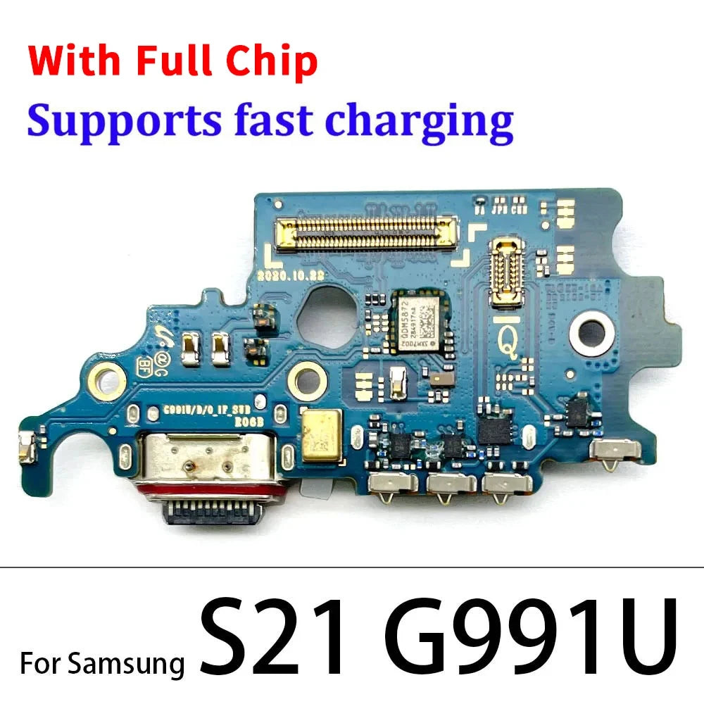 Dock Connector USB Charger Charging Board Port Microphone Flex Cable Board For Samsung S20 S21 Plus Ultra Fe 4G 5G G981B G986B Samsung phone repair parts