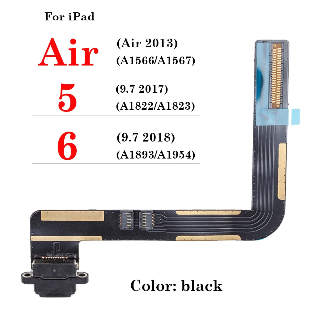 For iPad Air 1 2 3 4 5 6 7 8 9 Charger USB Charing Port Dock Plug Jack Socket Connector Data Flex Cable 2017 2018 2019 2020 2021 iPad tablet repair parts
