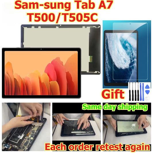 100% tested Tab touch lcd display screen panel for Samsung T500/T505C Tab A7 digitizer glass assembly Samsung tablet repair parts