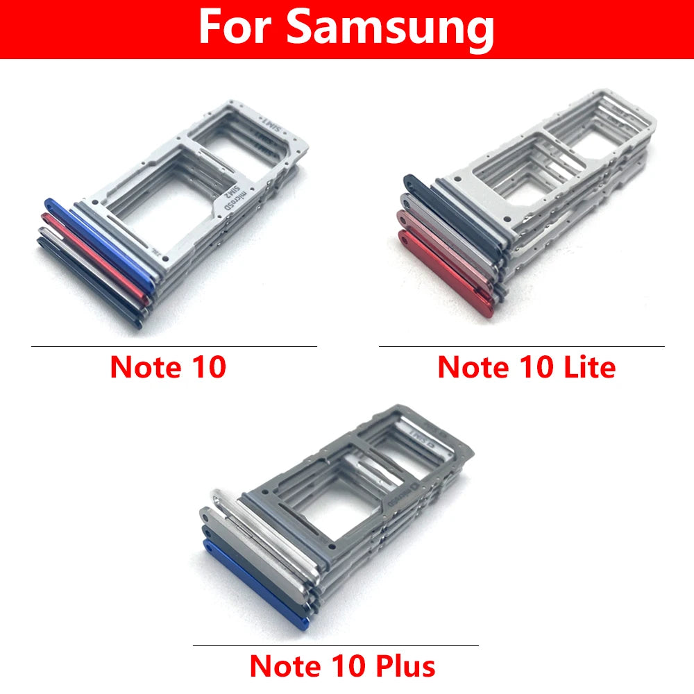 New Sim Card Tray Reader Socket Slot Holder For Samsung Note 10 Plus Lite / Note 20 Ultra Dual SIM Replacement Part Samsung phone repair parts