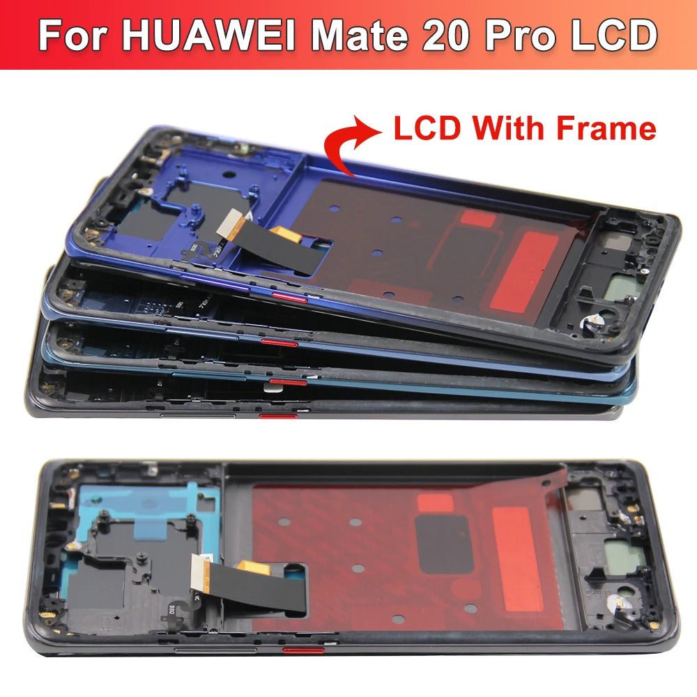 tft Display Screen with Frame for Huawei Mate 20 Pro, for Huawei Mate 20 Pro LYA-L09 LYA-L29 Lcd Display Touch Screen Assembly HUAWEI phone repair parts
