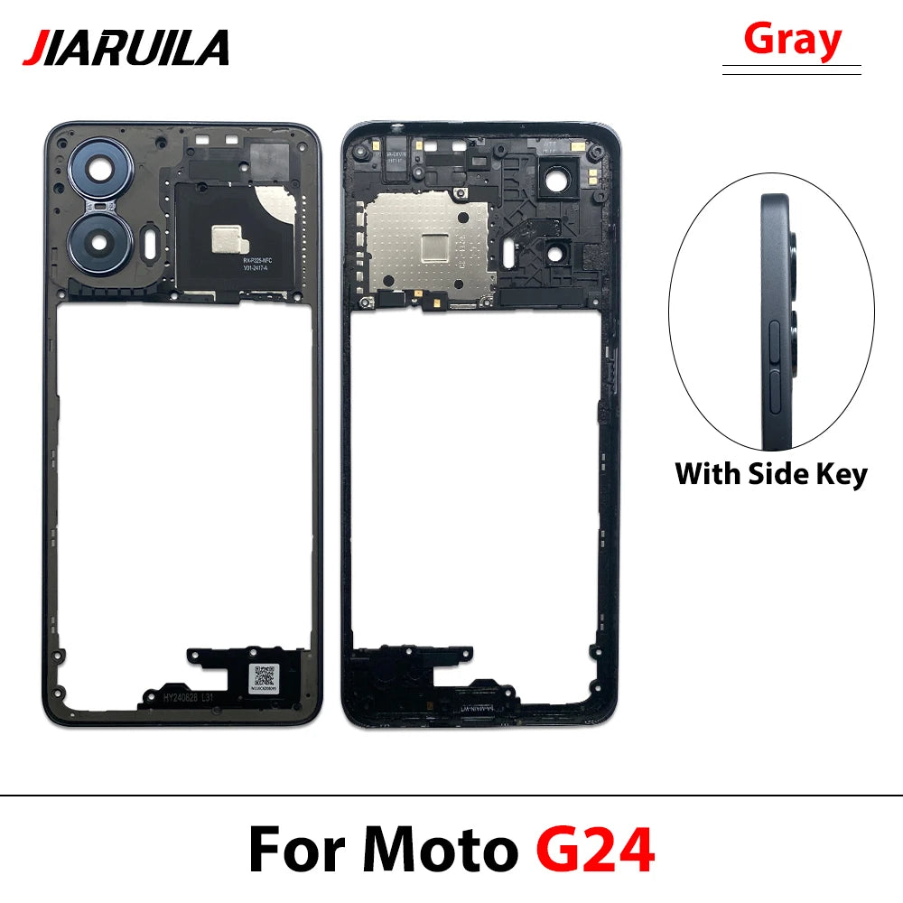 New Middle Frame For Motorola Moto G04 G14 G24 G34 G54 G84 Door Housing Bezel Repair Parts Motorola phone repair parts