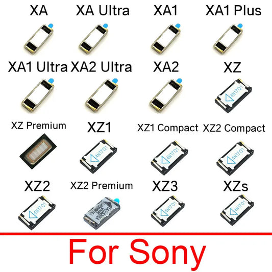 Earpiece Speaker For Sony Xperia XA XA1 XA2 XZ XZ1 XZ2 XZ3 XZS Ultra Plus Premium Compact Ear Speaker Receiver Replacement Parts Sony phone repair parts