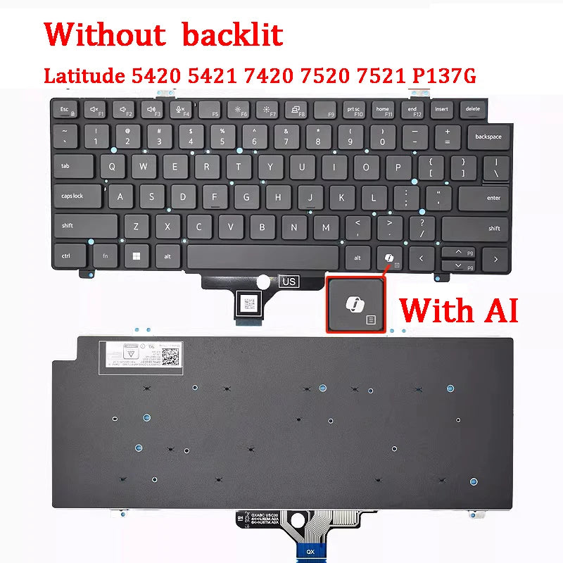 New ORIGINAL Laptop Keyboard For DELL Latitude 5420 5421 7420 7410 7520 7521 P137G Dell laptop repair parts