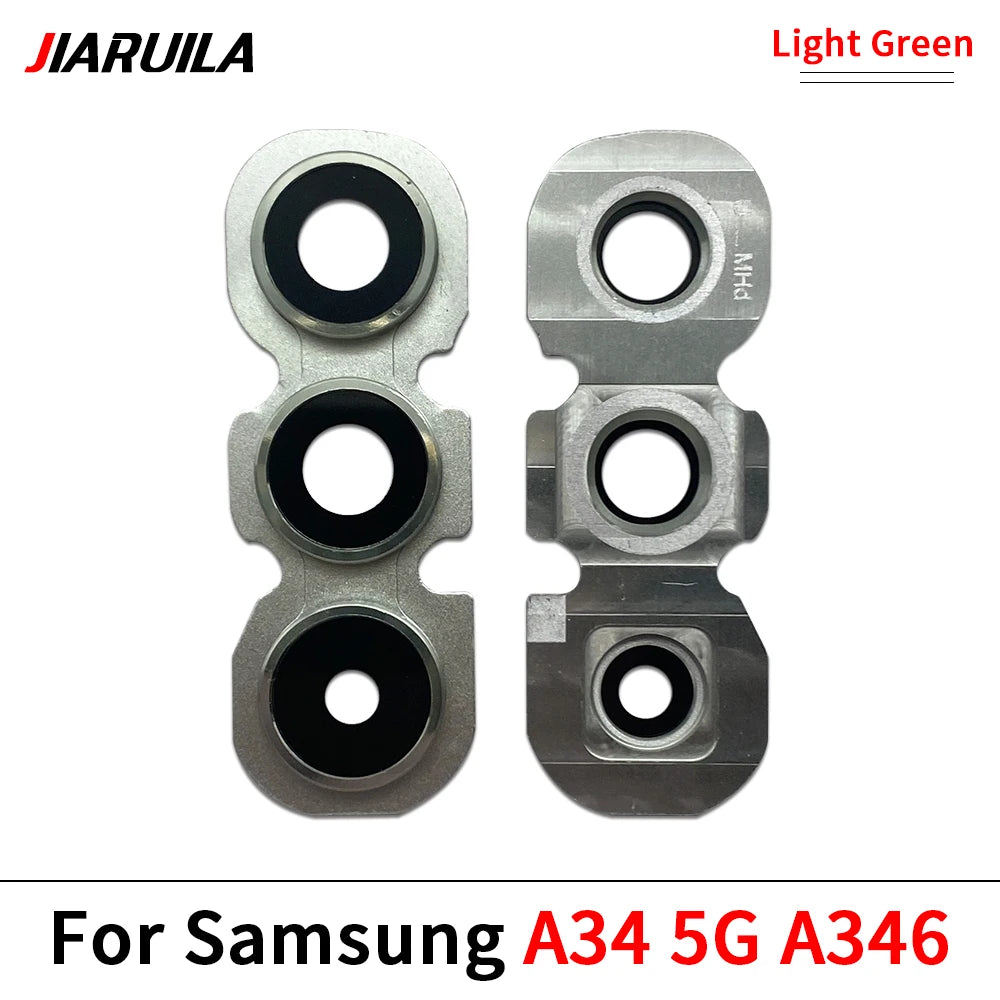New Rear Camera Glass Lens Cover With Frame Holder For Samsung A26 A56 A34 A54 S24 Fe 5G Replacement Parts Samsung phone repair parts