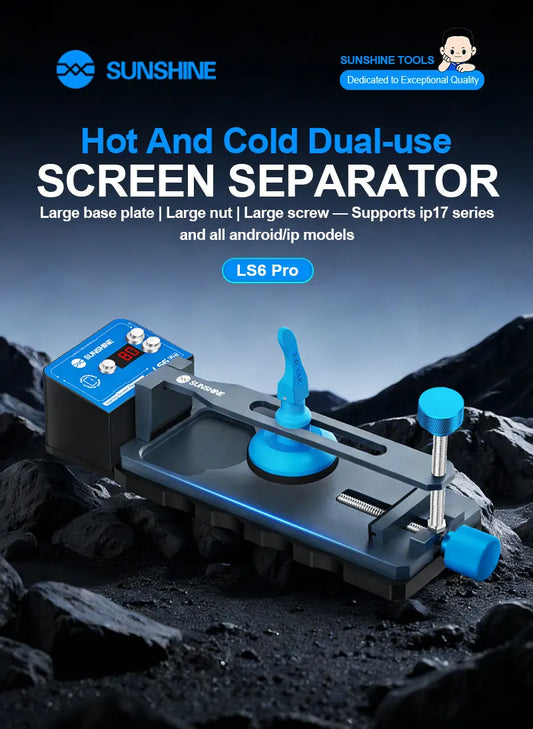 SUNSHINE LS6 Pro Heating Screen Separator 0–80℃ Hot and Cold Dual Screen Splitter For IP17 Series/Android/IP Models Repair Too Professional Repair Tools