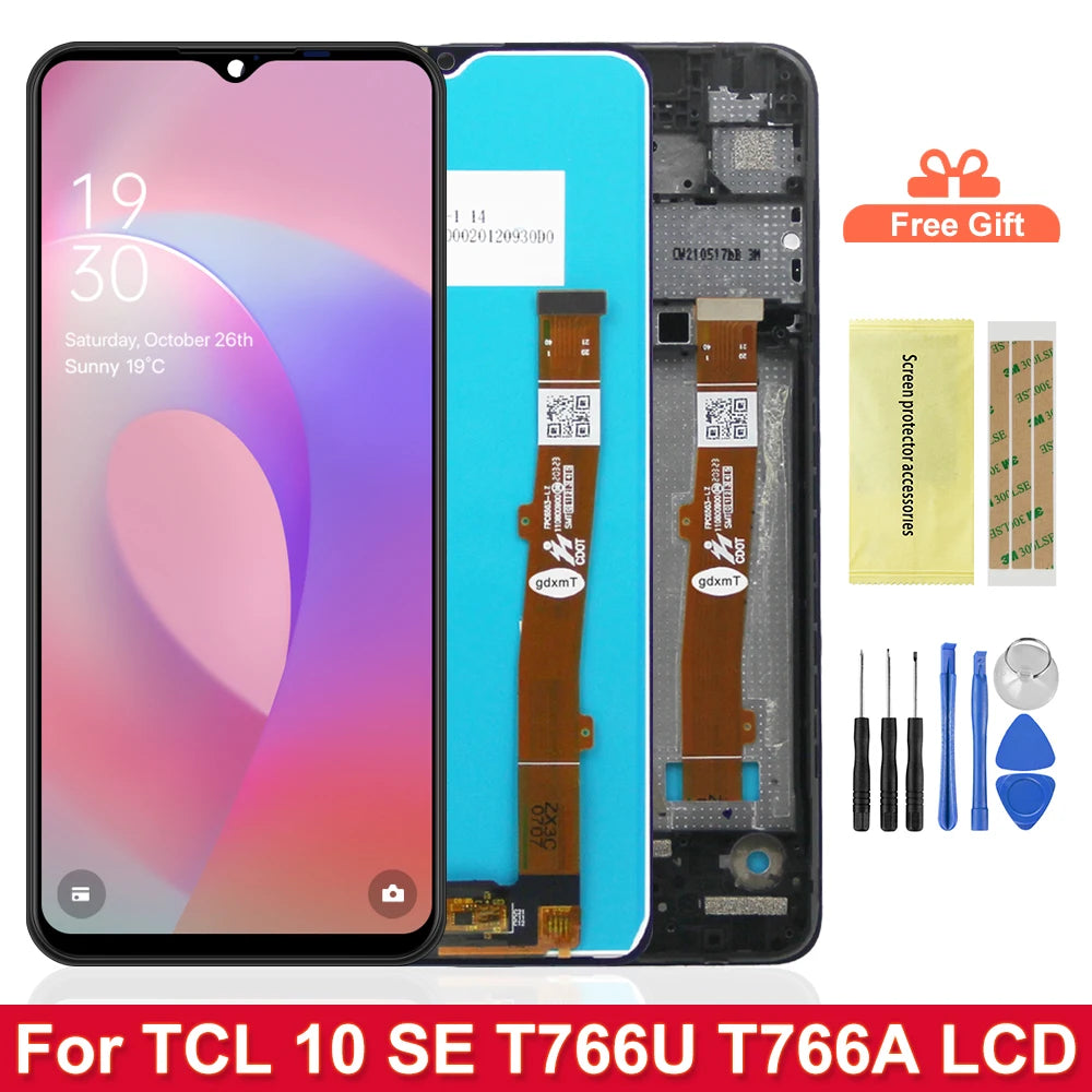 For TCL 10 SE LCD T766H T766J T766U T776S  Touch Panel Screen Digitizer For TCL 10SE Display LCD 100% Tested TCL phone repair parts