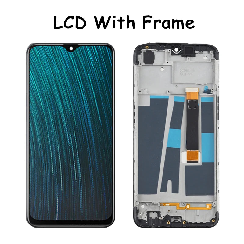 AAA+ High Ouality For Oppo A5s LCD CPH1909 1920 1912 Display with Frame Touch Screen Digitizer Assembly For Oppo AX5s LCD Oppo phone repair parts Realme phone repair parts