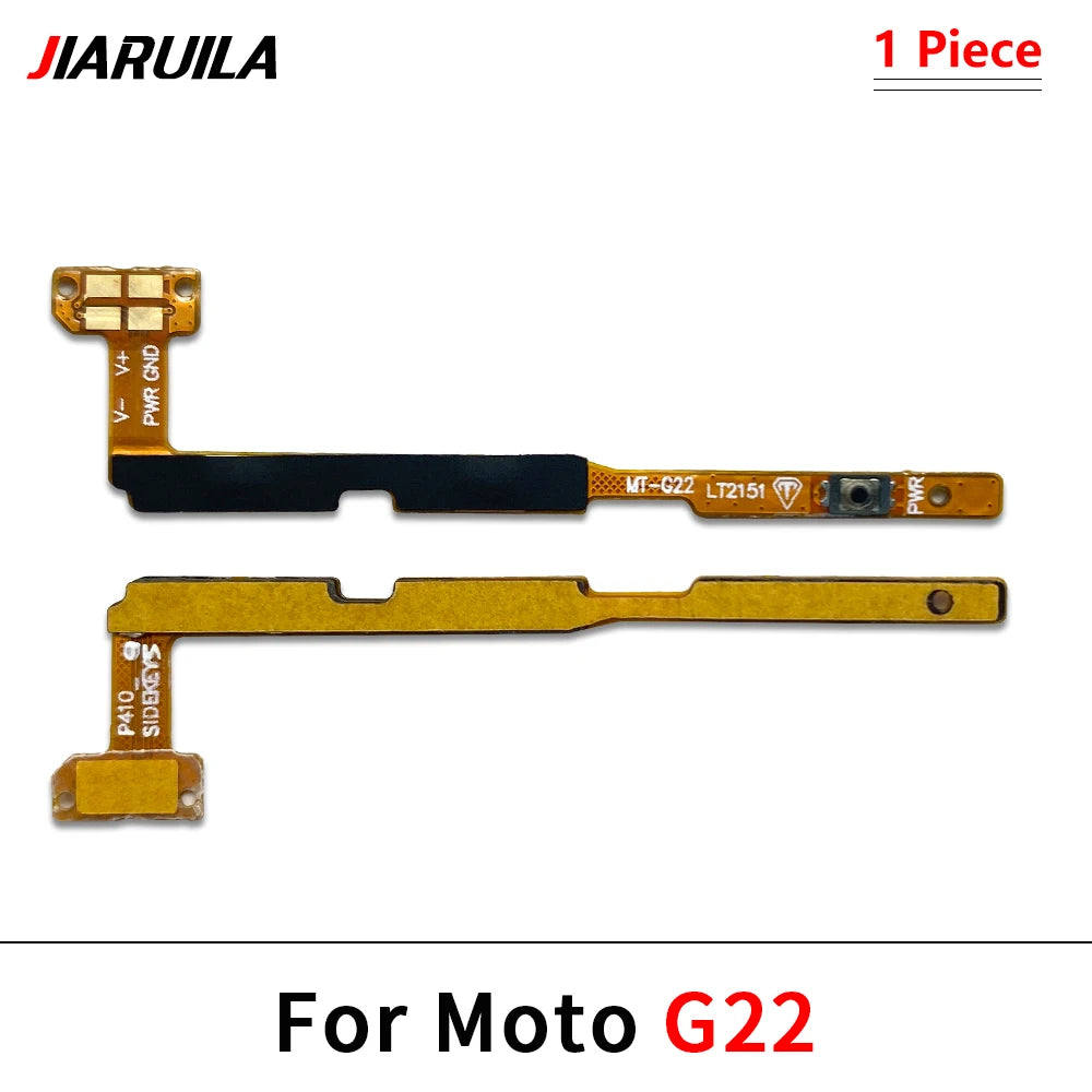 50Pcs, Power On Off Button Volume Key Button Flex Cable For Moto G22 G32 G52 G72 G82 G13 G23 G53 G73 G04 G14 G34 G54 G84 Motorola phone repair parts