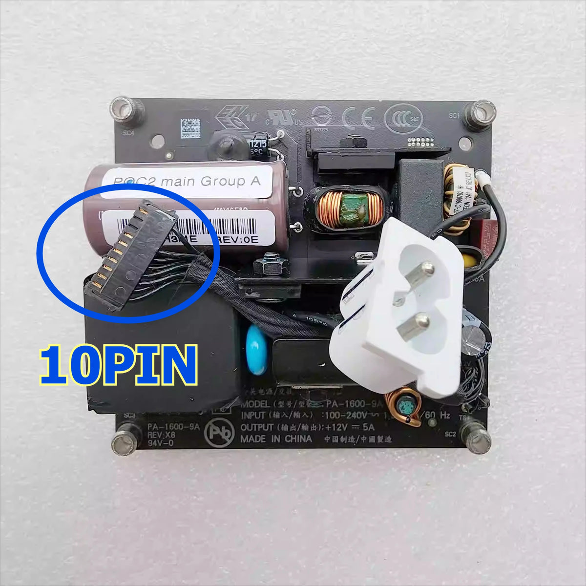 PA-1600-9A  8pin 10pin Power supply board for iMac AirPort Extreme  A1470 A1521 AirPort Time Capsule  ADP-60DFS ME918, ME177 iMac repair parts