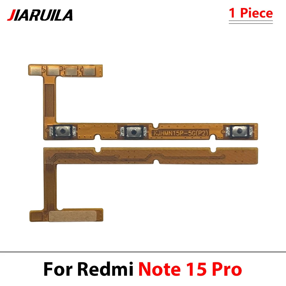 Power On Off Volume Side Button Key Flex Cable For Xiaomi Redmi Note 13 14 15 Pro Plus 4G 5G Xiaomi  Xiao mi phone repair parts