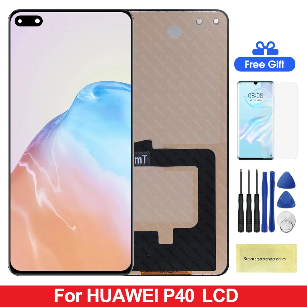 6.1'' For HUAWEI P40 ANA-AN00 ANA-TN00 ANA-NX9 ANA-LX4 LCD Display Touch Screen Digitizer Assembly Replacement 100% Tested HUAWEI phone repair parts