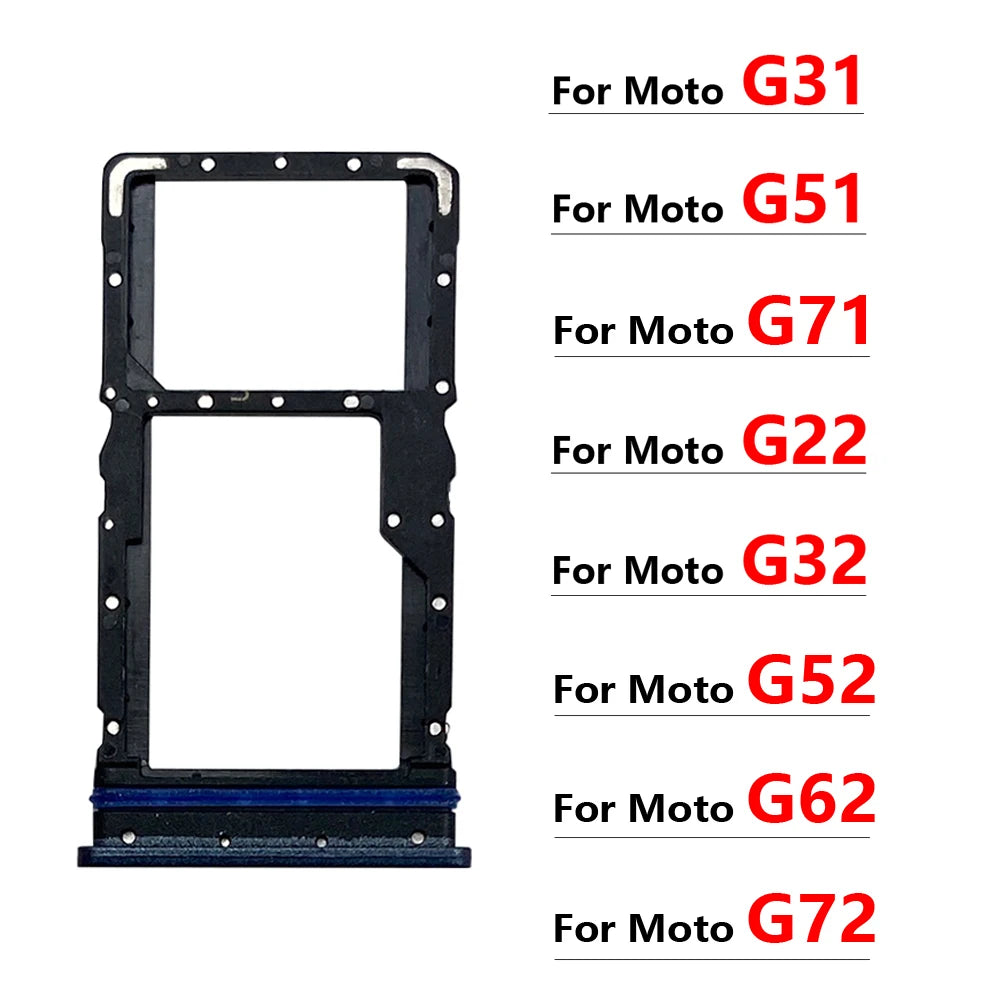 New For Motorola Moto G31 G51 G22 G32 G52 G62 G72 G71 SIM Card Slot SD Card Tray Holder Adapter Motorola phone repair parts