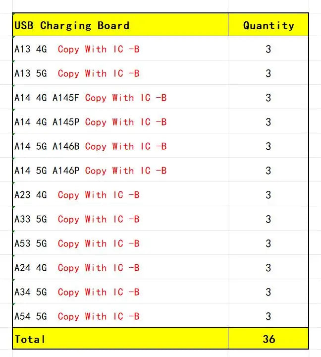 50Pcs, New For Samsung A13 A23 A33 A53 A14 A24 A34 A54 4G 5G USB Charge Port Jack Dock Connector Charging Board Flex Cable Samsung phone repair parts