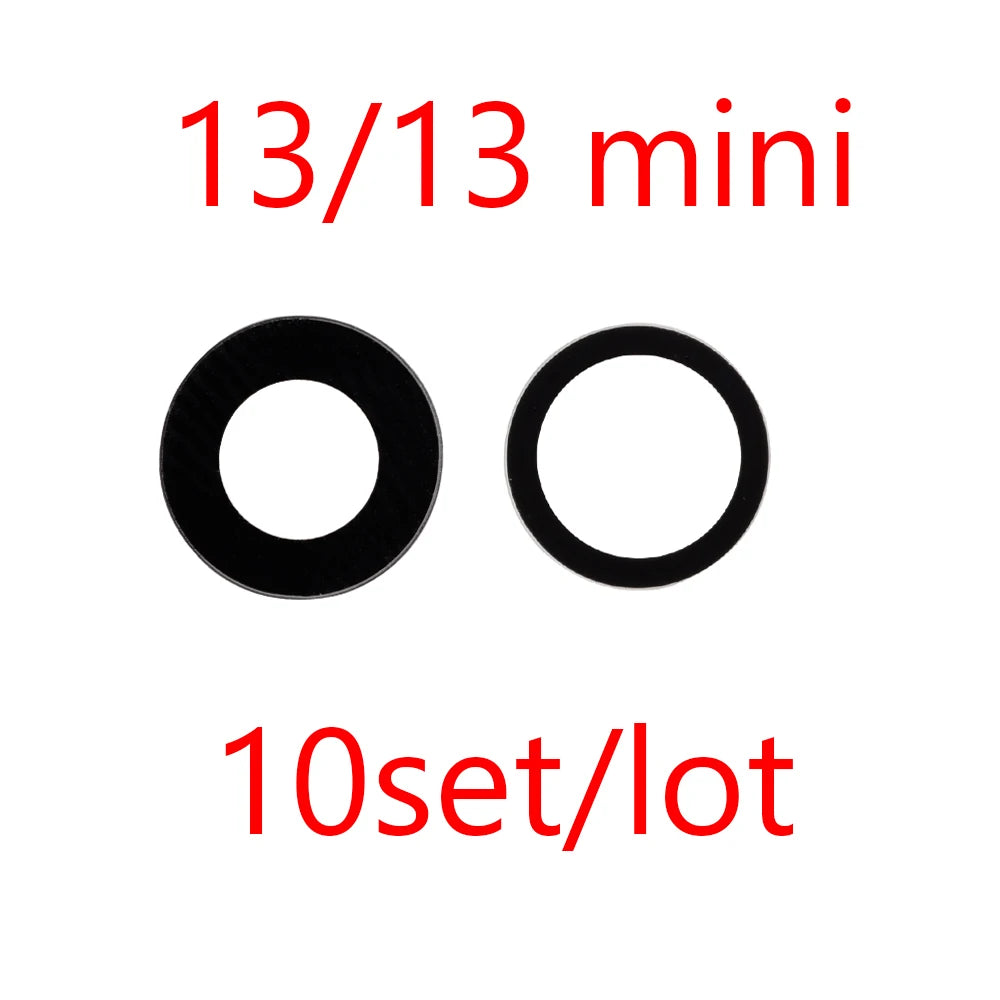 10pcs Rear Back Camera Lens Glass for iPhone 14 13 Pro Max 12 11 ProMax Mini XR XS XSMax X 7 8 Plus 6 6s SE with Glue Sticker iPhone phone repair parts