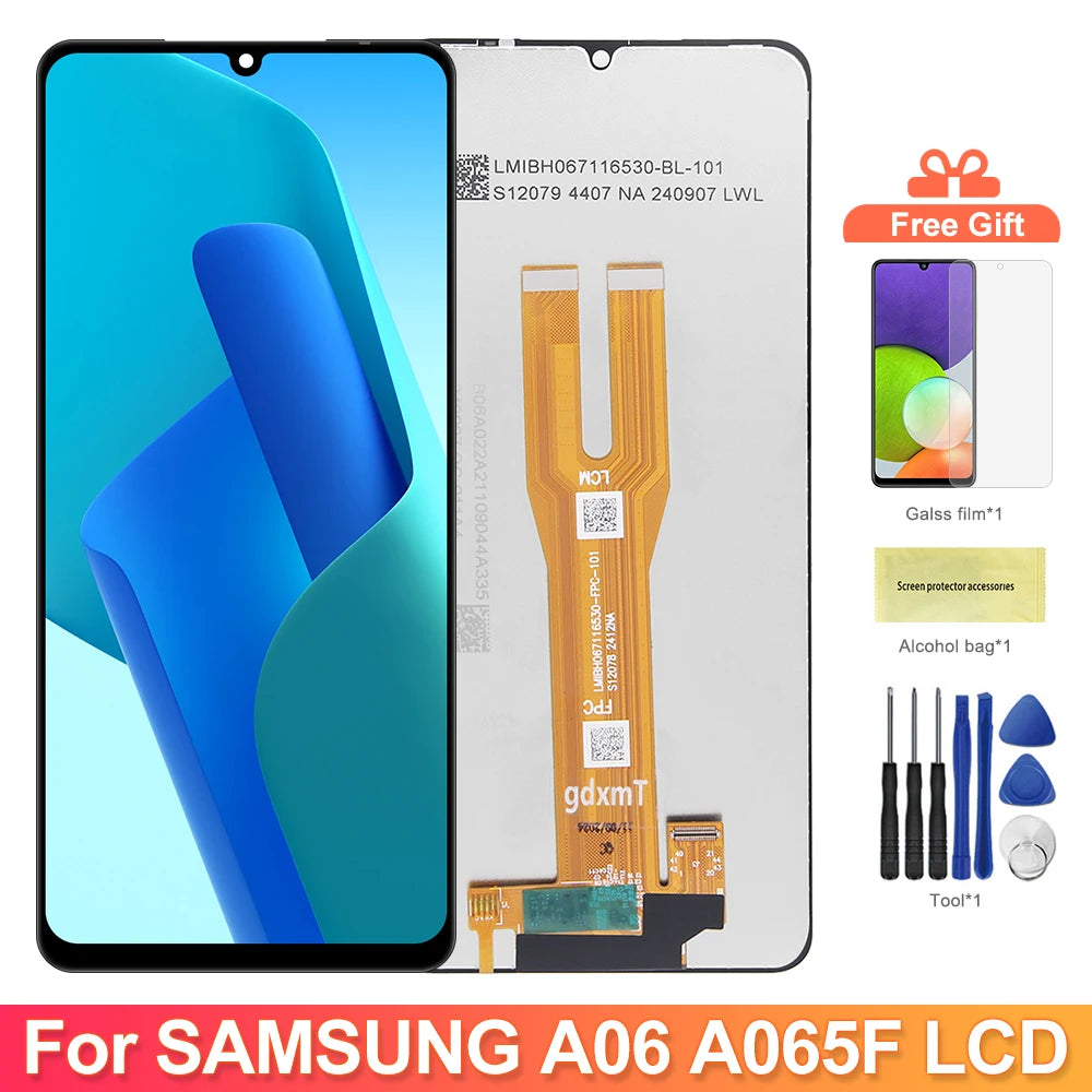 SM-A065F A065F/DS A065M A065M/DS Premium Display For Samsung A06 LCD Touch Screen Digitizer Panel Assembly LCD Parts Samsung phone repair parts
